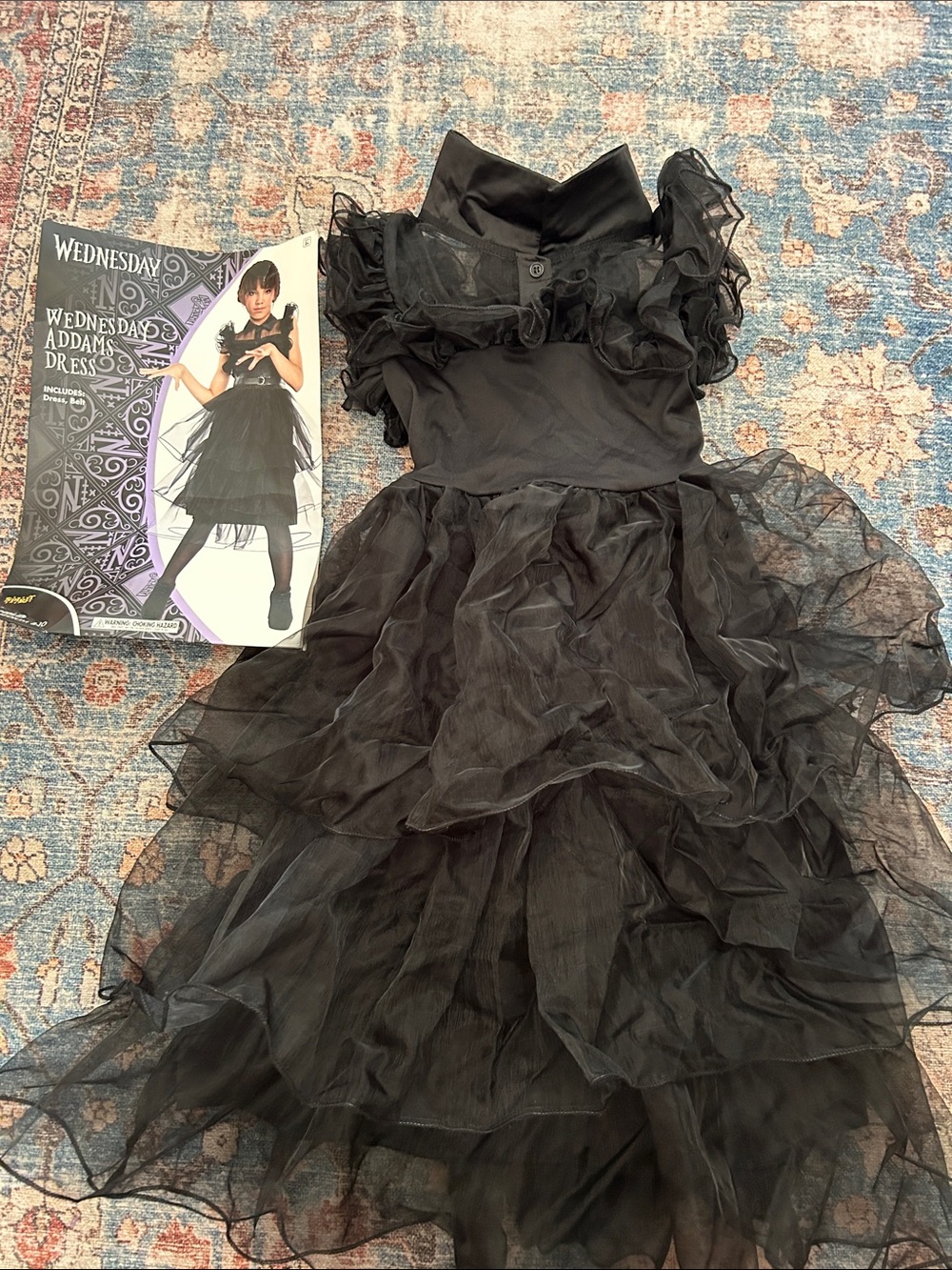 Wednesday Addams Halloween Costume without belt. Child 8-10 Spirit Halloween